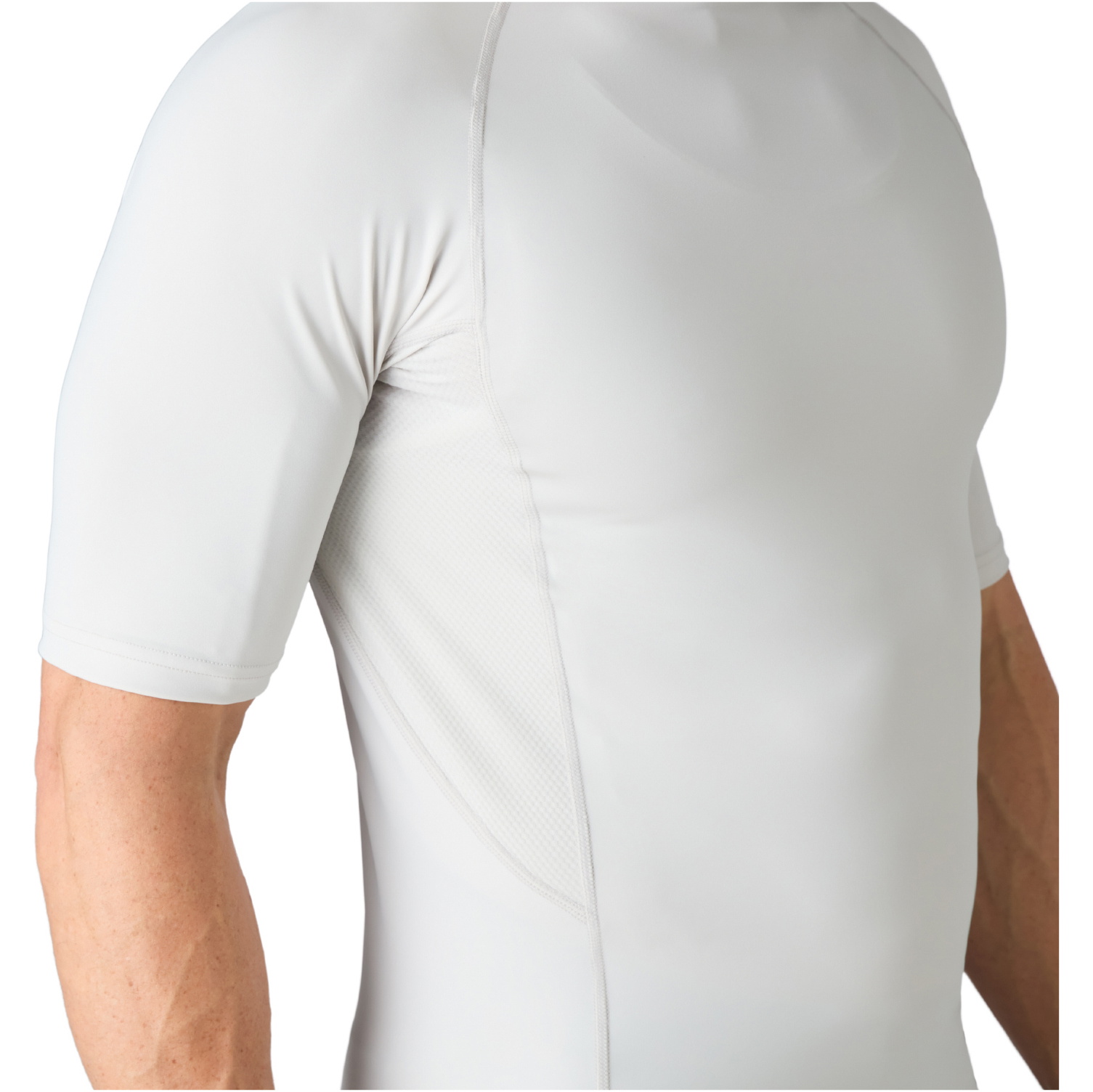 2026 Musto Mens Flexlite Cool Manga Curta UPF 50 Top 82391 - Platinum